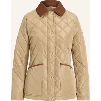 Dámský kabát Lauren Ralph Lauren Dámská Prošívaná Bunda, světle hnědá, 36