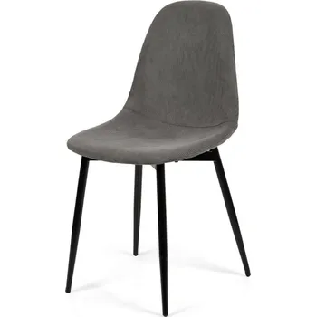 Jídelní židle Vikio Jídelní židle čalouněná šedý manšestr nohy kov HJZ104SM