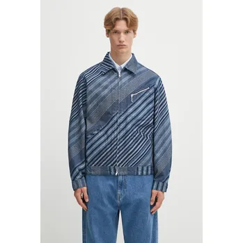 Džínová bunda Kenzo Diagonal Stripe Zipped Trucker, XL, modrá, 55X