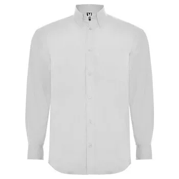 Pánská košile Pánská košile s dlouhým rukávem Aifos, bílá, Velikost XL