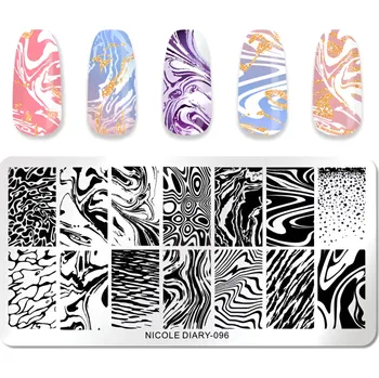 Přípravek na nehty NICOLE DIARY Šablony na nehty - 096