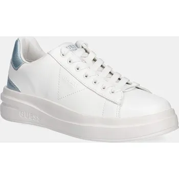 Pánská obuv Kožené tenisky Guess ELBINA FLJBIN.LEA12.WHIBL bílá 00X, EUR 41