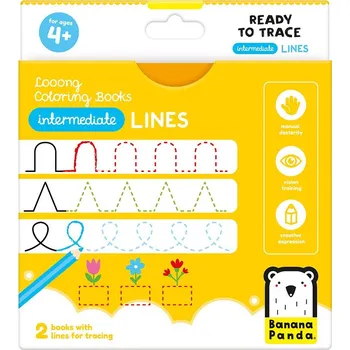 omalovánky Omalovánky Připraveno na obtahování – Pokročilé čáry 4+ | Banana Panda