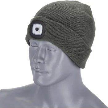 Pracovní přilba Čepice zimní RAY s LED světlem šedá 54-60 STALCO S091479002