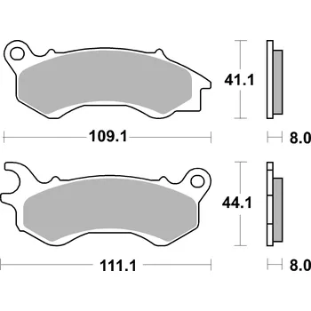 Auto-moto Sada brzdových destiček, vždy 4 kusy v sadě BREMBO 07090