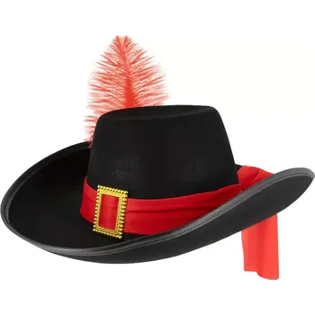 Klobouk Mušketýrský klobouk - červený
