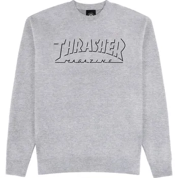 Pánská mikina mikina Thrasher Shadow Mag Logo Crewneck šedá L