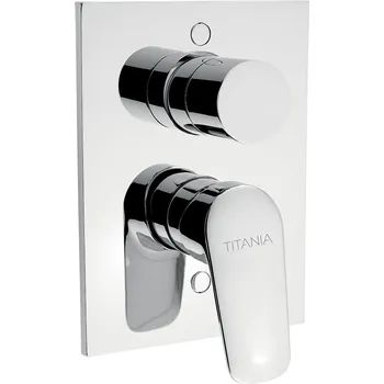 Vodovodní baterie Vanová sprchová podomítková s přepínačem Titania Pure chrom