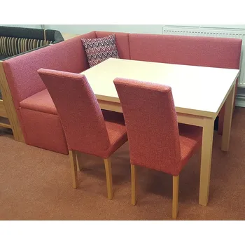 Rohový jídelní set ZORA 135x175 cm +stůl UDINE 120x80 cm +2 ks židle NANCY +2x polštář, VÝPRODEJ expo