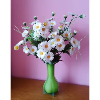 umělá květina Kytice kopretin 44 cm bílá