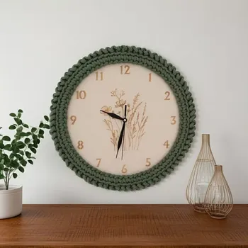 Hodiny Nástěnné hodiny luční kvítí - divoká máta (hodiny)