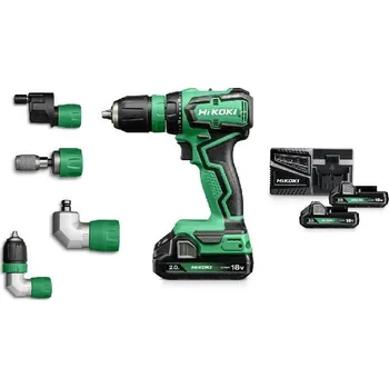 HiKOKI - 18V AKU vrtací šroubovák, 2x aku 2,0 ah Li-Ion, nabíječka DS18DDQWRZ