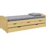 Postel s výsuvnou přistýlkou MARINELLA NEW 90x200 - přírodní - SLEVA 3% s kodem radost25