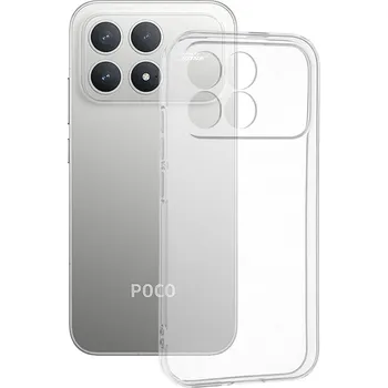 Pouzdro na mobilní telefon Techsuit – čirý silikon – Xiaomi Poco F8 Pro – průhledný