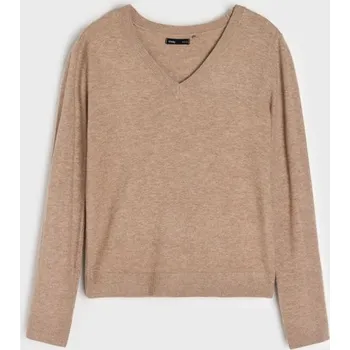 Dámské oblečení Sinsay - Svetr s&nbsp;výstřihem do V - hnědá - 375EU-84M - 375EU-84M-M