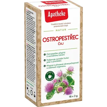 Nápoj Apotheke čaj Ostropestřec 18x2g