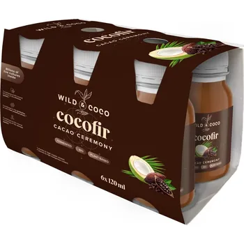 Doplněk stravy Wild & Coco BIO Cocofir Cacao ceremony (6×120 ml)