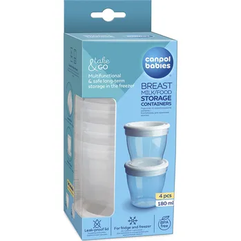 Příbor Canpol babies Zásobníky k uchovávání pokrmů s víčkem 4ks
