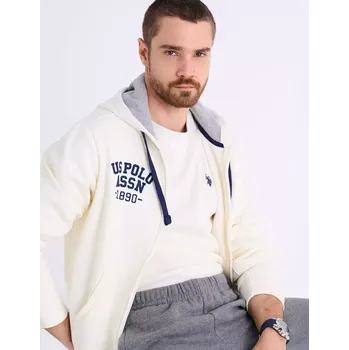 Pánská mikina U.S. Polo Assn. pánská mikina WORDMARK béžová L