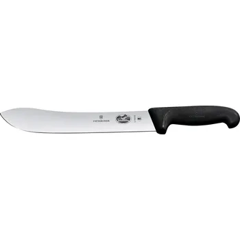 Příbor kuchyňský nůž VICTORINOX Fibrox, butcher knife, 25cm, straight, black