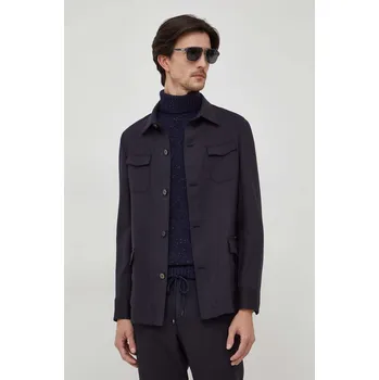 Pánská košile Vlněná košile Michael Kors MK0BL01030 námořnická modř 59X, vel. 54