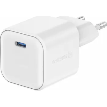 Mobilní telefon Nabíječka do sítě Swissten síťový adaptér GaN 1x USB-C 35W Power Delivery bílý