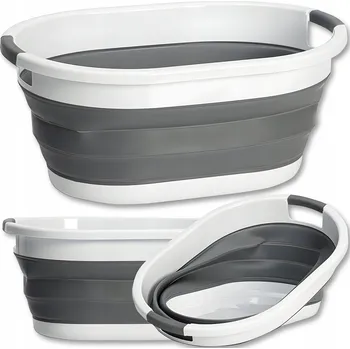 Koš na prádlo Koš na prádlo SPI 55 skládací silikonový oválný bílý 25 l