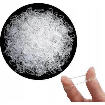 Gumička do vlasů Ponik's silikonová průhledná 1000 ks