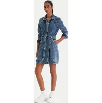 Dámské šaty Karl Lagerfeld Jeans Džínové šaty B1W13036 Modrá Regular Fit XL