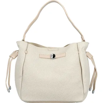 Kabelka Módní dámská koženková kabelka na rameno Aminta, krémová