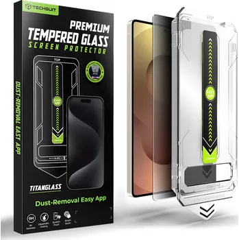 Techsuit - [kompatibilní s odemykáním otiskem prstu] TitanGlass CrystalHD - Samsung Galaxy S26 Ultra - ochrana soukromí