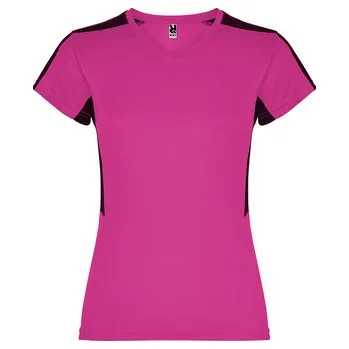 Dámské tričko Dámské sportovní tričko Suzuka, fuchsiová/černá, Velikost XL