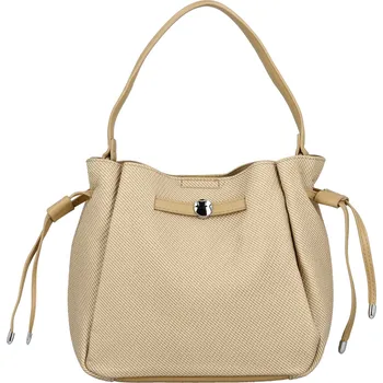 Kabelka Módní dámská koženková kabelka na rameno Aminta, béžová