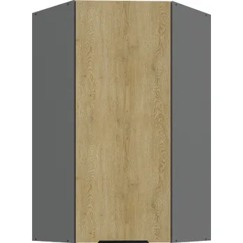 Kuchyňská linka Horní rohová skříňka Cremona ANT 60x60 GN-108 1F (45°) Barva korpusu: Antracit, Barva dvířek: Dub Cremona