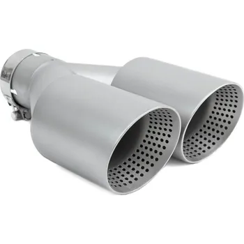 Koncovka výfuku Koncovka výfuku RACES INOX 2x89mm, vstup 63mm - Kartáčovaný