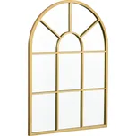 HOMCOM Nástěnné zrcadlo 70x50cm Zrcadlo do okna s kovovým rámem Závěsné zrcadlo do předsíně a dekorace Celoplošné zrcadlo ve zlaté barvě | Aosom.de