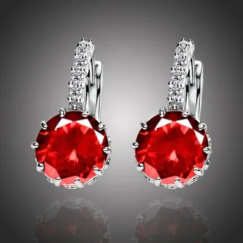 Náušnice Sisi Jewelry Náušnice Swarovski Elements Bernadette Light Garnet E4002-ET-404H Červená