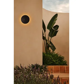 Venkovní osvětlení CLAP nástěnné a stropní svítidlo, černá 6W 3000K 38st. se stínítkem - FARO