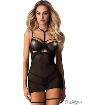 Dámská erotická košilka Průsvitná košilka a tanga Arrowel, 2XL/3XL