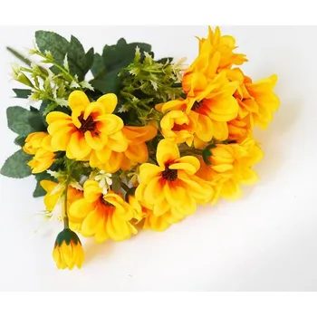umělá květina Margaretka kytice, 40 cm * Žlutá