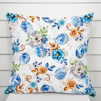 Povlak na polštářek Dekorační povlak na polštář Leona LN-114 Modré kraslice 30 x 50 cm