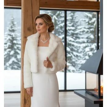 Dámský kožich Prošívaný dámský kožíšek - bílý: BF-242 Vybraná velikost: XXL