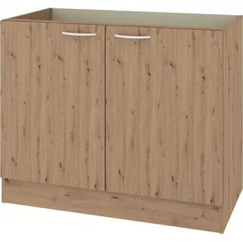 Nábytek DECODOM Skříňka kuchyňská Nela S 100, spodní dřezová, 2x dvířka, dub artisan