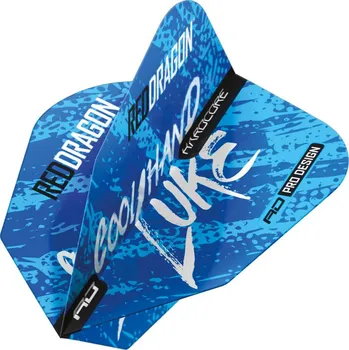 Šipka Letky na šipky Red Dragon Luke Humphries Hardcore V-Standard modré, 100 mikronové
