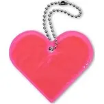 Reflexní přívěsek Srdce, růžová