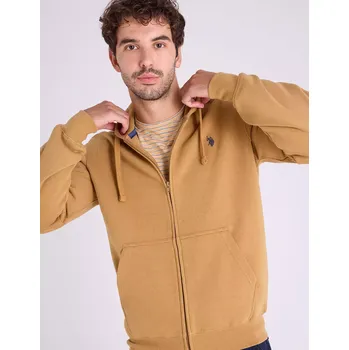 Pánská mikina U.S. Polo Assn. pánská mikina Full Zip Logo hnědá XL