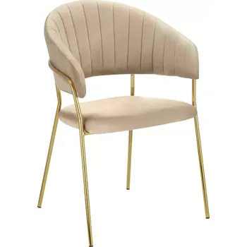 Jídelní židle Jídelní křeslo DASMIN TYP 1 - béžová/zlatá - SLEVA 3% s kodem radost25
