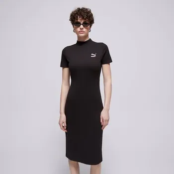 Dámské šaty Puma Šaty Classics Ribbed Černá M