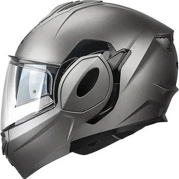 Helma na motorku KAPPA KV55 SOLID - překlopná šedá moto přilba S