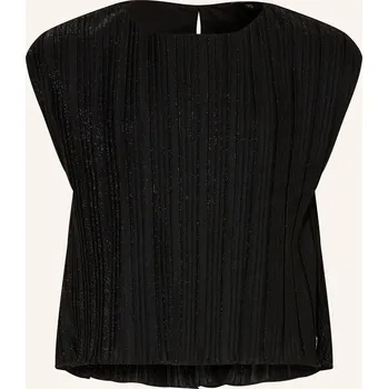 Guess Dívčí Plisované Tričko S Třpytivou Nití, černá /...
